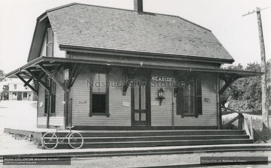 Postcard: Plymouth, Massachusetts Seaside Railroad Station